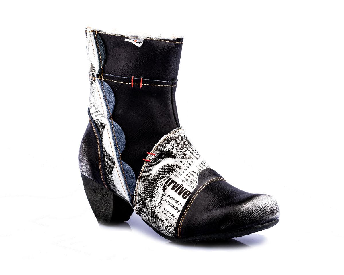 Damenstiefel | TMA 8911F | modische Stiefel für Damen | Winter | gefüttert | Echtleder | schwarz | Größen 36 - 42