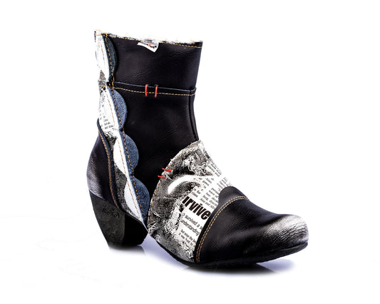 Damenstiefel | TMA 8911F | modische Stiefel für Damen | Winter | gefüttert | Echtleder | schwarz | Größen 36 - 42