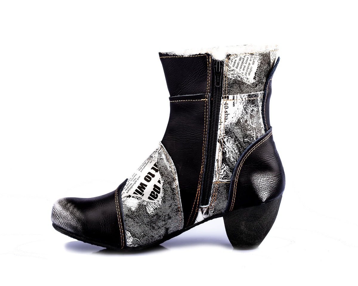 Damenstiefel | TMA 8911F | modische Stiefel für Damen | Winter | gefüttert | Echtleder | schwarz | Größen 36 - 42