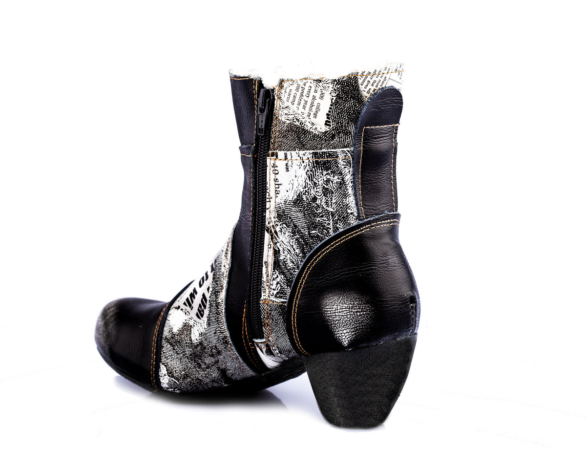 Damenstiefel | TMA 8911F | modische Stiefel für Damen | Winter | gefüttert | Echtleder | schwarz | Größen 36 - 42